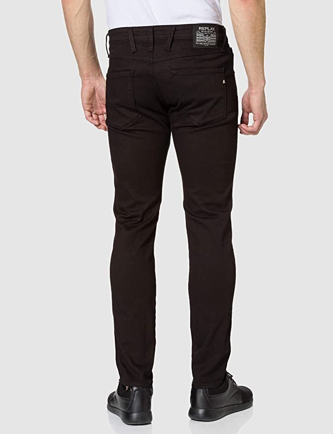 Replay Italy Men's Anbass Jeans 098 Black Slim fit Power Stretch