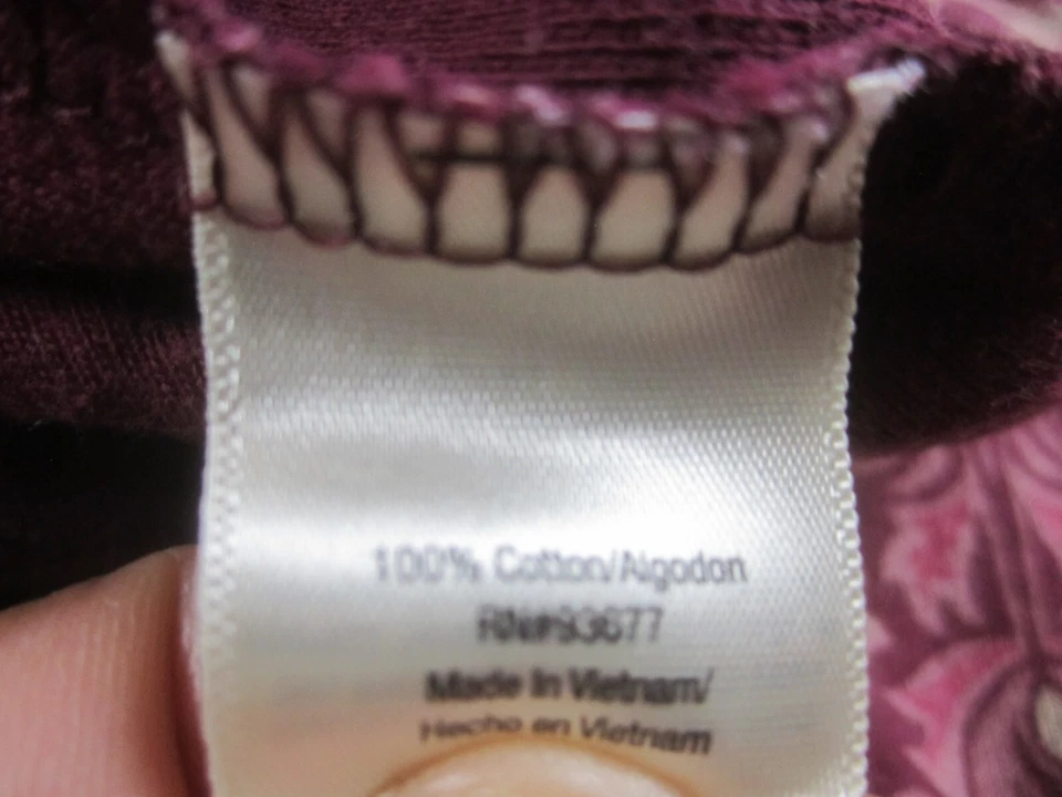 Camisa informal St Johns Bay para mujer mediana roja cachemira manga larga Foto 4 de 4