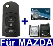 3Tasten Ersatz Klappschlüssel Gehäuse für MAZDA 3 5 6 MX5 CX-5 CX-7+ Batterie