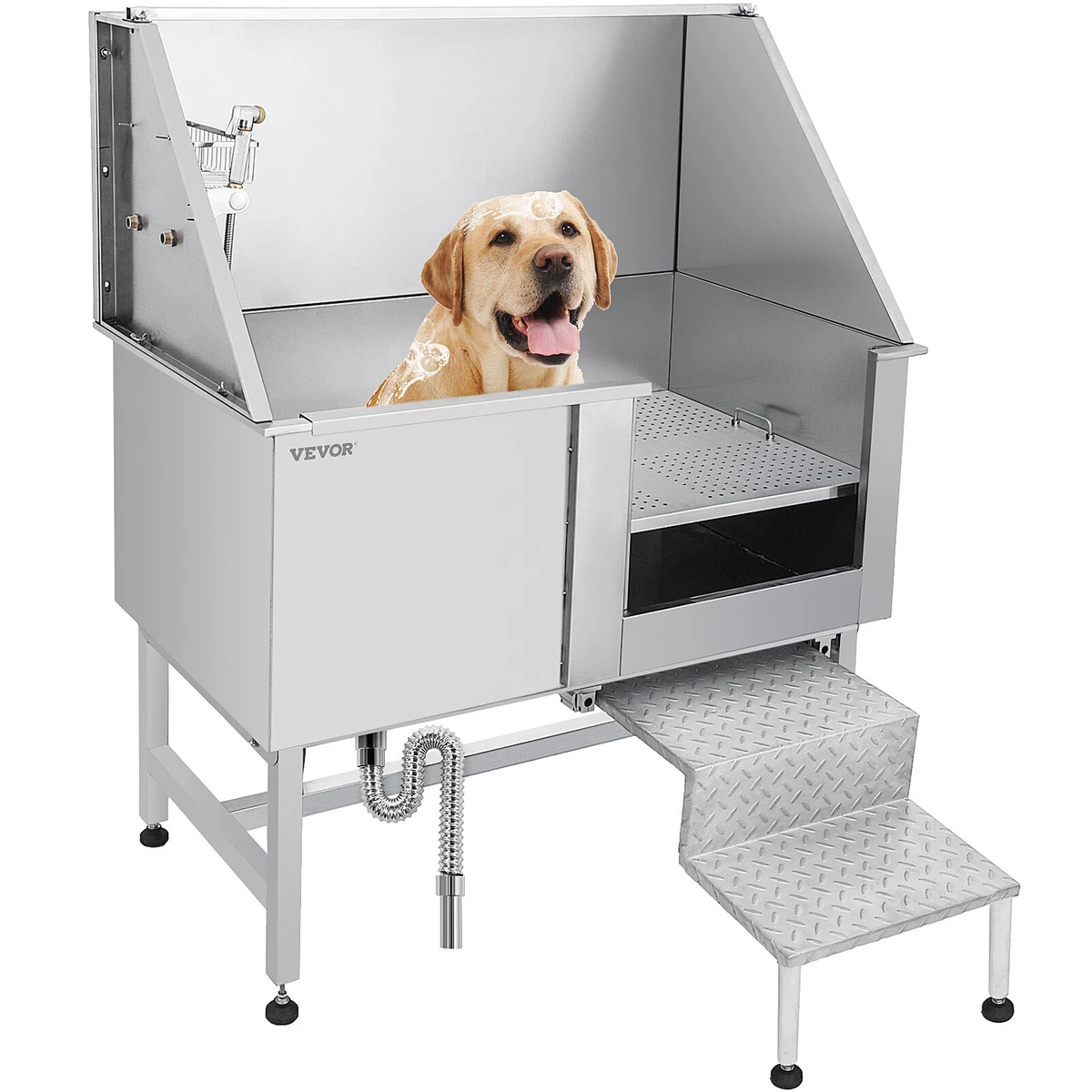 304 Stainless Steel Dog Wash Tub , Professional Pet Grooming Bath Tub