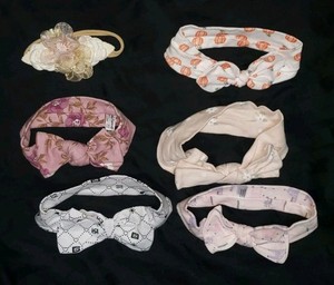(6) Baby girl headband bows Assorted