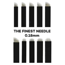 0.18 MM Microblading Blade Black Tattoo Needles For Eyebrow Lips Embroidery Pen