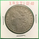 1897-S Morgan Silver Dollar Coin, Better Date 90% Silver