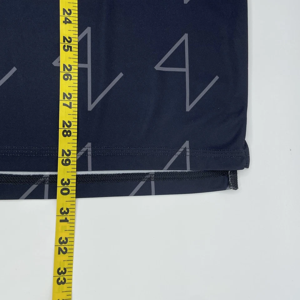 Grass Clippings 高尔夫 Polo XL 黑色几何图案美国制造性能衬衫 — 第 4/4 张图片