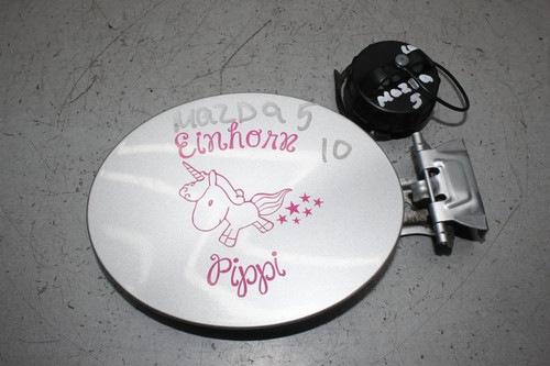 Tankklappe Benzin Tank Verschluss Deckel Silber Mazda 5 CR19 Bj.10