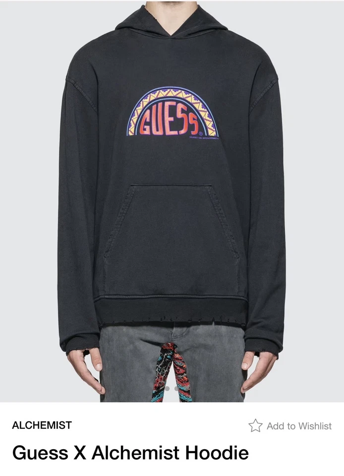 Sudadera con capucha de diseñador negra ALCHEMIST × ADIVINA talla: S de gran tamaño Foto 2 de 4