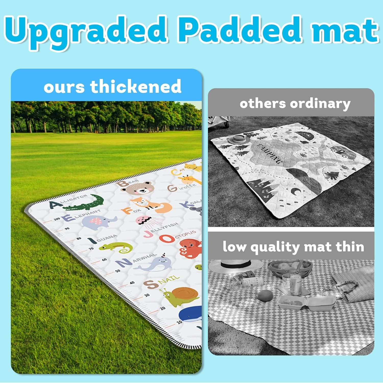 Baby Play Mat，Thick Soft 50" X 50" Playpen Mat, Non-Slip and Machine Washable...
Opens in a new wind
