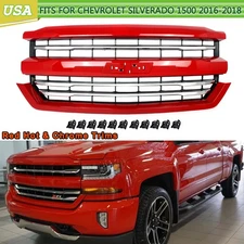 High Country Style Grill For 2016 17 18 Silverado 1500 Z71 Red Hot Front Grille