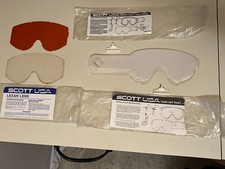 Vintage Scott Goggle lenses, (15) tear-offs, and posts Motocross MX AHRMA