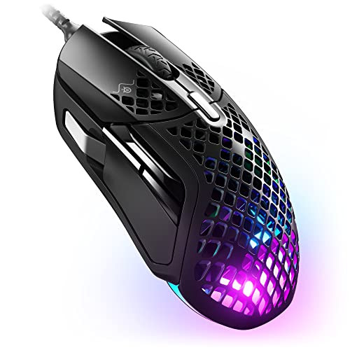 New SteelSeries Aerox 5 Ultra-Light RGB Gaming Mouse with Water-Resistant Holey Design