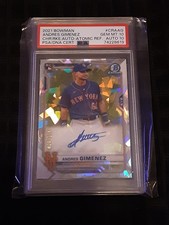 2021 Bowman Andres Gimenez Atomic Rookie Auto /100 PSA 10/10