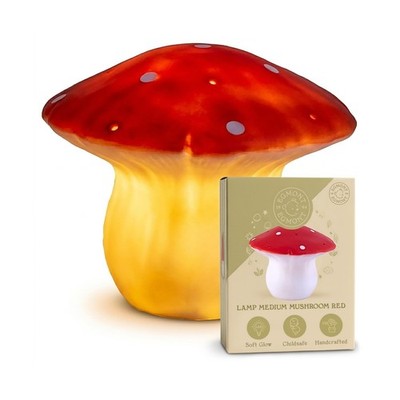 Egmont Toys Red Mushroom Lamp   Cute Vintage Night Light, Small Lamp for B