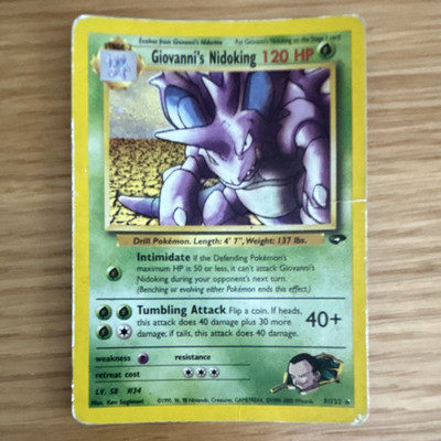 Giovanni's Nidoking 7/132 Gym Challenge 120 HP Holo Rare Unlimited English