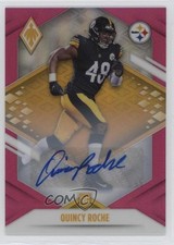 2021 Panini Phoenix Rookie Pink Auto 86/99 Quincy Roche #176 Auto 4f5