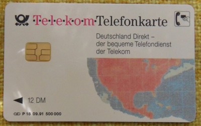 Telephone card German P 18 of 9.91 Germany Direct Full