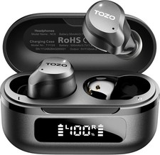 TOZO NC9 Hybrid ANC Wireless Earbuds, 6 Mics ENC Clear Call, Stereo Bass
