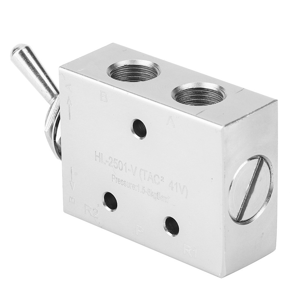 Toggle Switch Valve 2-Position 5-Way Mechanical Pneumatic Knob Switch G1/8 KRI✈️
