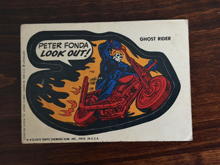 1975 Topps Marvel Super Heroes Sticker Ghost Rider Unused