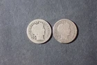 A Lot of two silver Barber dimes dated 1908-D 1914D  Good Cond set RGR 538