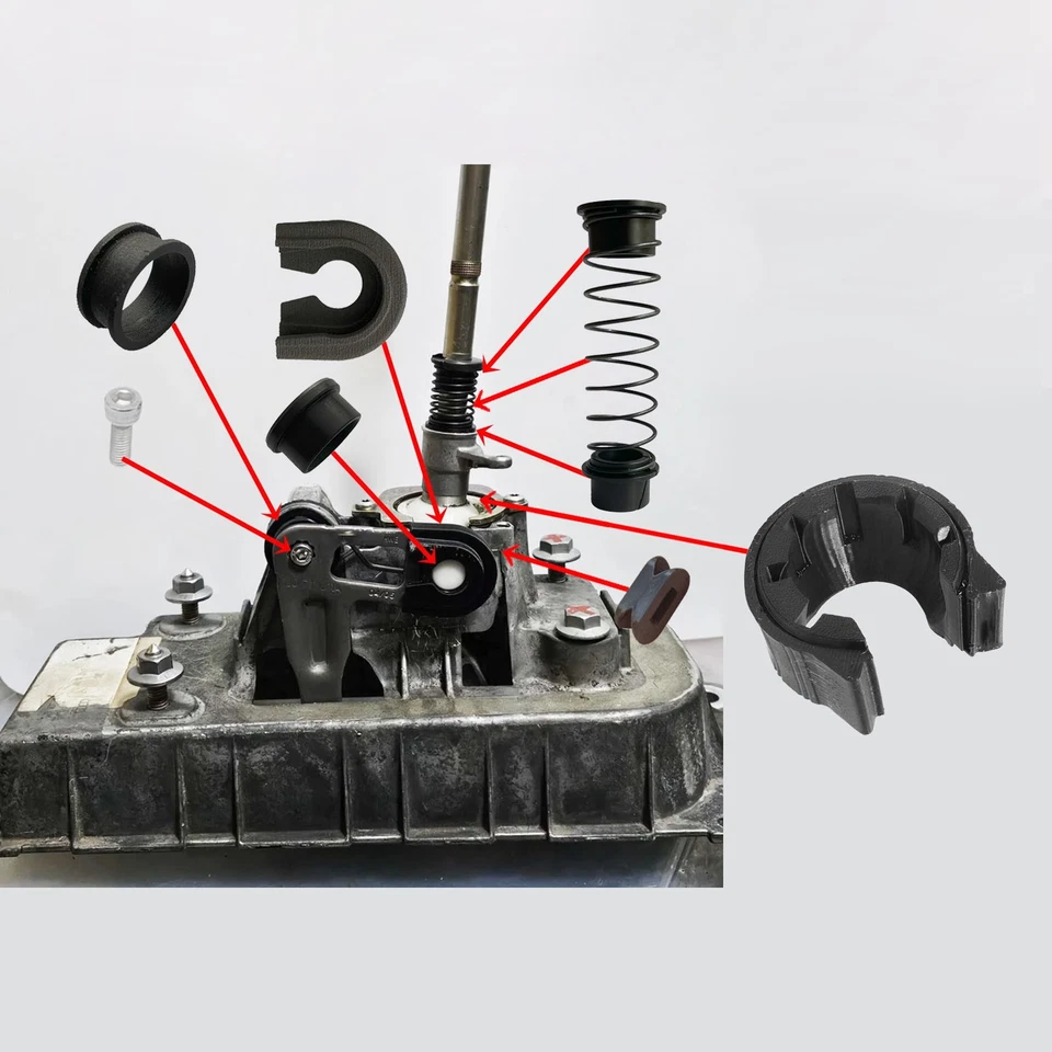 9Pcs For VW Jetta MK4 Golf Bora Enhanced Gearbox Repair Kit MT Shift Upper Shell - Image 2 of 4