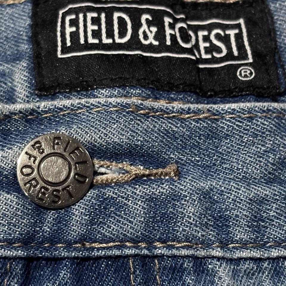 Jean relajado de lavado medio de denim azul para hombres Field & Forest Talla 38 x 29 Foto 3 de 4