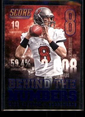 2014 Score Mike Glennon #BN18 Behind the Numbers Blue
