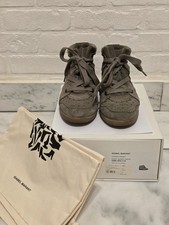 Isabel Marant Bobby Suede Wedge Sneakers Size EU 37 Taupe Box/dustbag Incl 