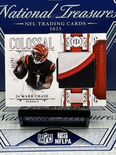 2025 National Treasures Ja’Marr Chase Colossal Materials Patch SSP/49 Bengals🔥