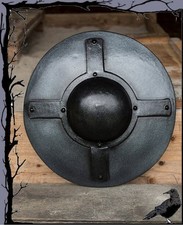 Larp Polster Rundschild - Buckler Farbe Stahl - 40cm  Epic Armoury