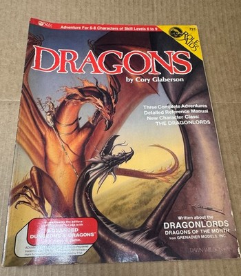Advanced Dungeons & Dragons 1986 Role Aids DRAGONS 721 By Cory Glaberson