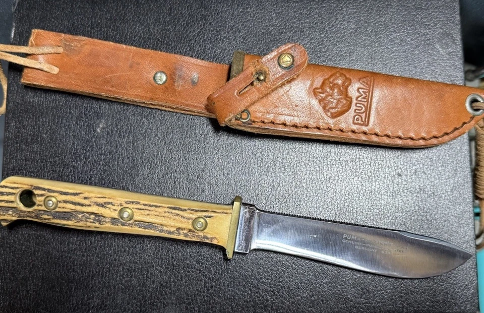 Rare Pre-64 Puma 6397 Hunters-Pal Knife German Pumaster Steel + Sheath - Image 3 of 4