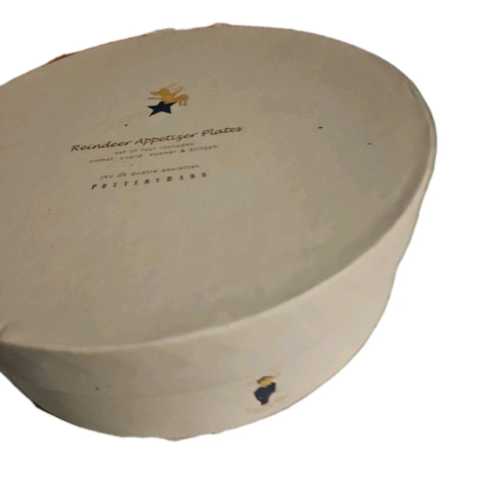 Juego de 4 platos de reno de granero de cerámica vintage Foto 3 de 4