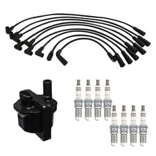 Denso Ignition Coil Wires 8 NGK Ruthenium Spark Plugs Kit For C1500 C2500 V8