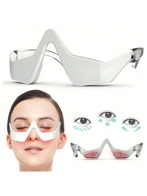 Microcurrent Red Light Eye Massager Glasses Anti-Wrinkle Dark Circle Eye Fatigue