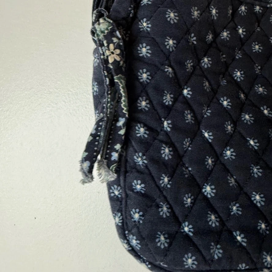 Винтажный Vera Bradley сняты с производства синий пейсли Daisy через плечо сумочка сумка 90-х сделано в США - Изображение 3 из 4