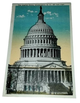 The Capitol Dome Washington DC 307 Ft. Post Card Very Good+ Circa 1923 Antique