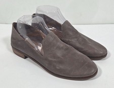 Lucky Brand Women's Cargill Crashback leather Loafers Gray Size 8