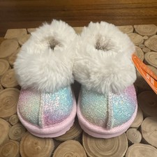 NWT Wonder Nation Baby Girl Unicorn Princess Fuzzy Bootie Size 2 (3M) #IT1067