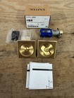 Emtek 2135US4 Square Tubular 2-1/2" Privacy Pocket Door Lock, Satin Brass *READ*