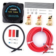 Dual Battery Isolator Kit, 12V 140Amp Voltage 12V 140Amp Isolator Kit