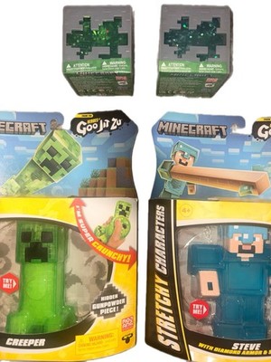 X2 Heroes Of Goo Jit Zu MINECRAFT & MINECRAFT JELLY CUBE X2 SET OF 4 SQUISHY