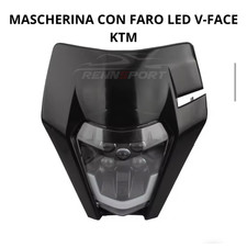MASCHERINA FARO LED COMPLETA KTM EXC EXC F NERA VFACE ENDURO MOTARD UNIVERSALE