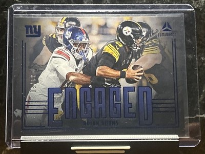  2025 Luminance Engaged Blue Holo Foil SP #d To Brian Burns (NY Giants) SP 