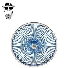 Original Lowrider 20 Dayton 144 Spoke Square Twisted Front Rim Chromeblue.