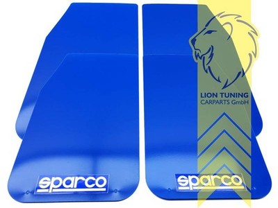 4x Sparco Universal Schmutzfänger Spritzschutz Mud Flaps Splash Guards Blau