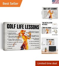 Stylish 12x15 Inch Golf Life Lessons Wall Art - Inspirational Decor for Any Room