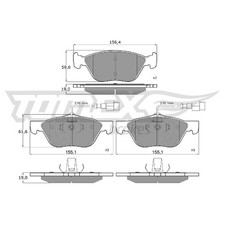 Satz Bremsbeläge Bremsklötze vorne für Fiat Bravo 1 182 Marea 185 | 24434610