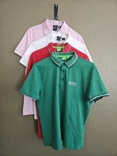 Boss Hugo Boss Polo Shirts Lot Of (4) Men's Small Moisture Manager & Pima Cotton