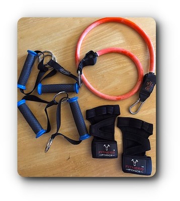 Weightlifting Gear: Band (new), Gloves (new), Grips (lightly Used) FREE SHIPPING