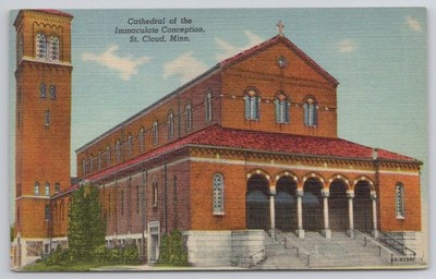 Cathedral of Immaculate Conception St. Cloud Minnesota Art-Colortone Postcard